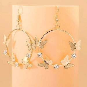 🪴 3for $12 🪴  Rhinestone & Butterfly 🦋 Drop Earrings